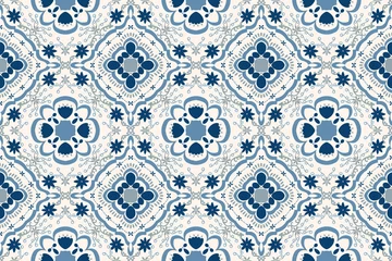 Rolgordijnen Portugal keramische tegels Abstract enthnic geometric pattern design for background, wallpaper, clothing, wrapping, batik, fabric and sarong. Vector illustration style.  © Phuangphet