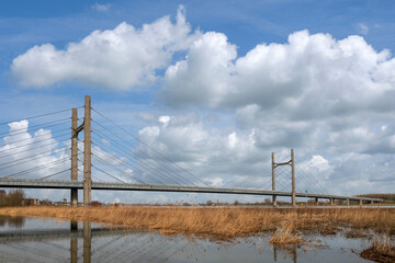 Molenbrug over de IJssel bij Kampen, Overijssel Province, The Netherlands