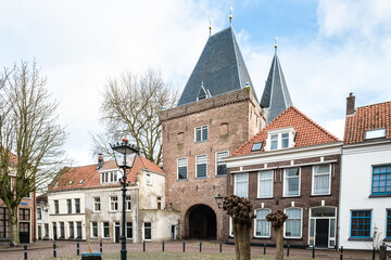 Fototapeta na wymiar Koornmarktspoort in Kampen, Overijssel Province, The Netherlands
