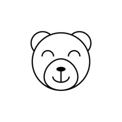 bear icon, animal vector, mammal illustration