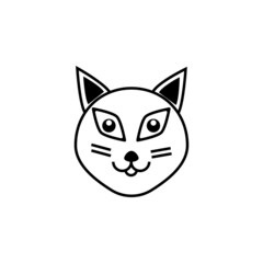 cat icon, pet vector, kitten illustration