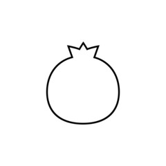 pomegranate icon, fruit vector, juice illustration