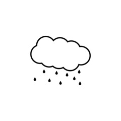 rain icon, cloud vector, sky illustration