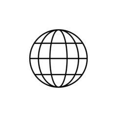 world icon, earth vector, globe illustration
