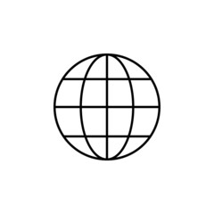 world icon, earth vector, globe illustration