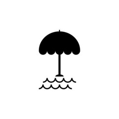 beach umbrella icon, beach vector, umbrella illustration