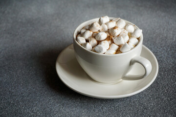 cup of coffee with marshmallows