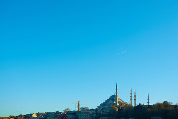 Fototapeta premium The Suleymaniye Mosque is an Ottoman imperial mosque in Istanbul, Turkey. It is the largest mosque in the city.