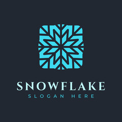 Snowflakes winter snow blue vector illustration icon logo design inspiration