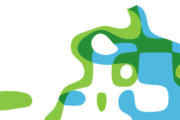 Blue and green dynamic background. Abstract vector.Digital curve design. 2D rendering digital illustration.