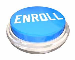 Enroll Sign Up Register Button Enrollment Registration 3d Illustration