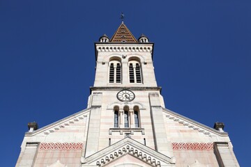 Fototapeta na wymiar Notre-Dame-de-l'Assomption Church of Jassans-Riottier in France