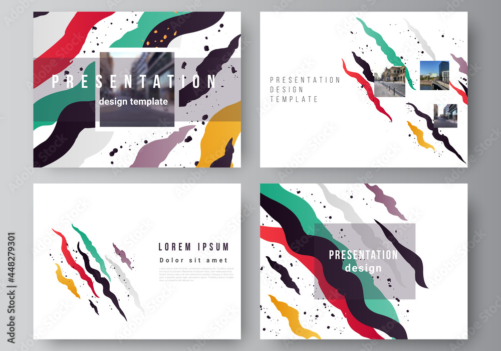 Wall mural vector layout of the presentation slides design business templates, multipurpose template for presen
