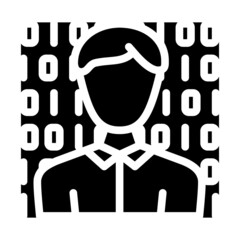 anonymous buyer glyph icon vector. anonymous buyer sign. isolated contour symbol black illustration