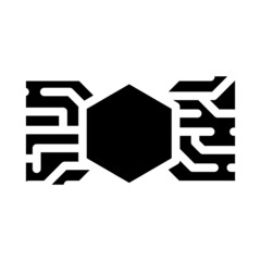 abstract symbolism glyph icon vector. abstract symbolism sign. isolated contour symbol black illustration