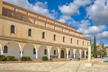 The spacious Basilica of St. Andrew, built in the modern church style of Cyprus, can accommodate all the faithful of the Greek village of Empa.     