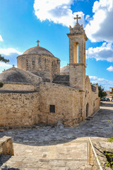 Fototapeta premium The village of Empa (translated as entrance) near Paphos, known since the Byzantine era, is famous for the 12th-century church of Panagia Chryseleusa and the modern Basilica of St. Andrew 