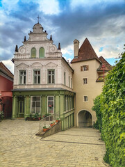 The old city gate of the charming little town of Frohnleiten in the district of Graz-Umgebung, Styria region, Austria