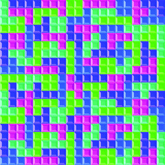 Colorful squares background. Seamless vector illustration. 