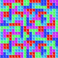 Colorful squares background. Seamless vector illustration. 