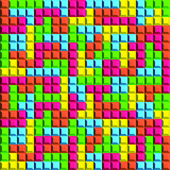 Fototapeta na wymiar Colorful squares background. Seamless vector illustration. 