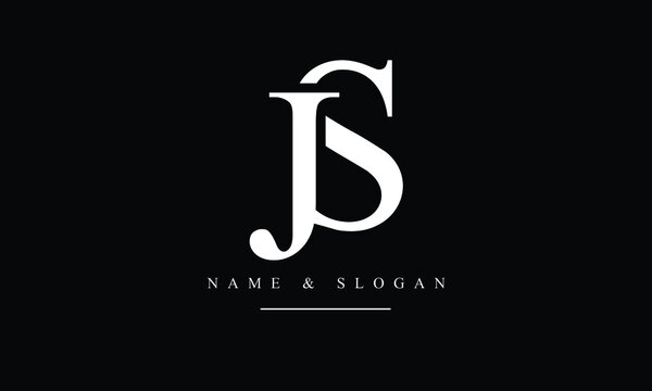 SJ, JS, S, J abstract letters logo monogram