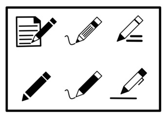 Pen icon set illustration for web.