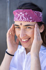 modern female guru sensing spiritual connection