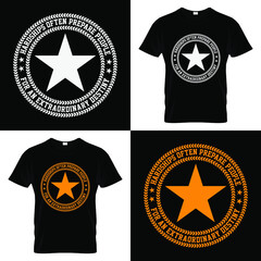 motivational typography t-shirt design with message hardships often prepare people for an extraordinary destiny, rounded retro t-shirt graphics, sticker design, for print-ready t-shirt design