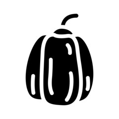 pepper paprika glyph icon vector. pepper paprika sign. isolated contour symbol black illustration