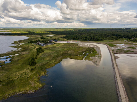 river and clouds