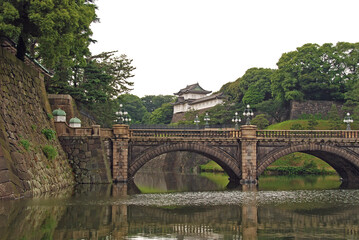 Fototapeta na wymiar Japanese Imperial Palace and Moat