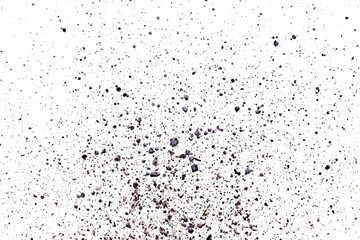 Explosion of ink drops on white background.Studio shot.