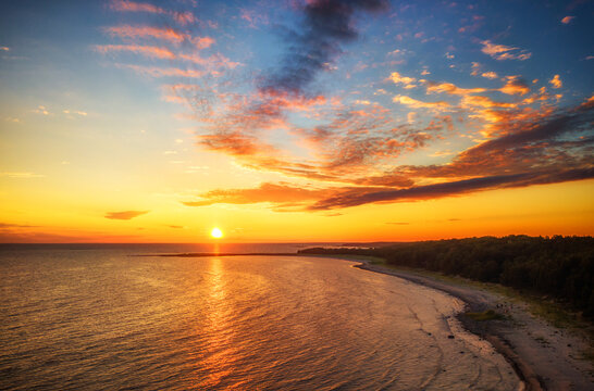 sunset over the sea
