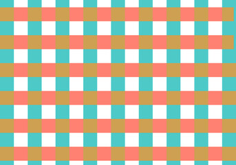 Fondo de cuadricula verde, naranja y blanca.