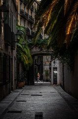 Fototapeta na wymiar street in Barcelona Spain