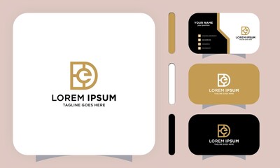Luxury Abstract initial letter D and E logo, usable for branding and business logos, Flat Logo Design Template, vector illustration