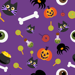 Halloween seamless pattern for paper, postcards, wallpaper svg vector illustration
