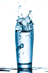 water splash in glass