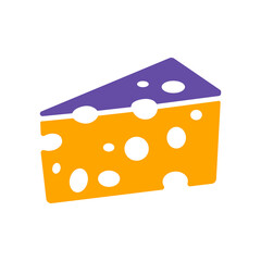 Piece of cheese vector glyph icon. Farm animal