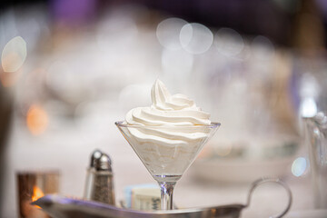 ice cream in a glass