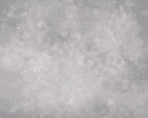 Cloudy grey snowfall abstract background 