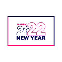 Happy New Year 2022 Background Template. Holiday Vector Illustration of Paper Cut Numbers 2022. 