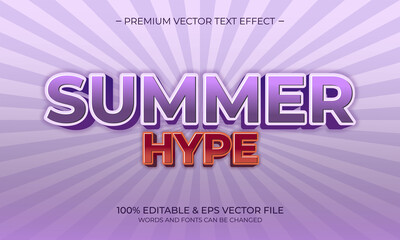 Editable text style effect - Summer theme style.