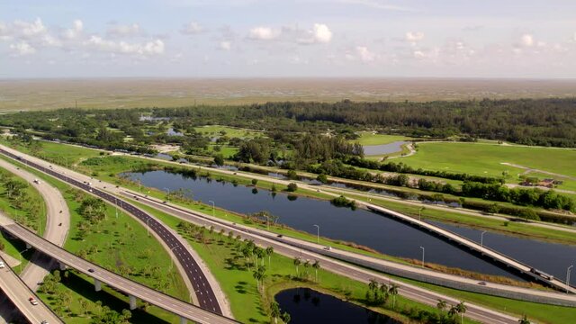 Markham Park aerial stock video