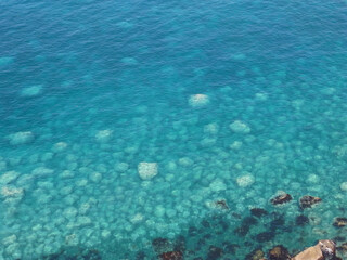 北海道　透明な青い海