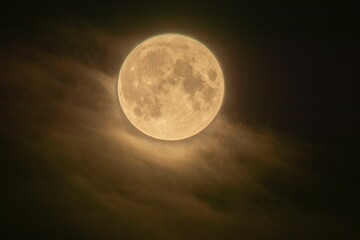 full moon in the night sky