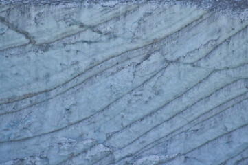 A closeup of the glacier's cross-section.  Jasper AB Canada 
