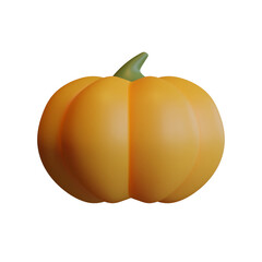 Autumn Pumpkin 3D Rendering Illustration