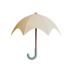 Autumn Umbrella 3D Rendering Illustration